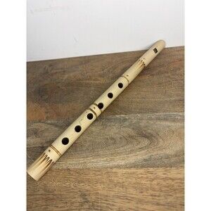 Fair Trade Bamboo Balinese 12” Seruling Flute ethnic bali Wooden Flute New!